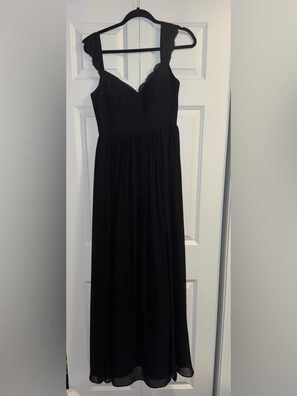 Azazie Black Strapless Maxi Dress